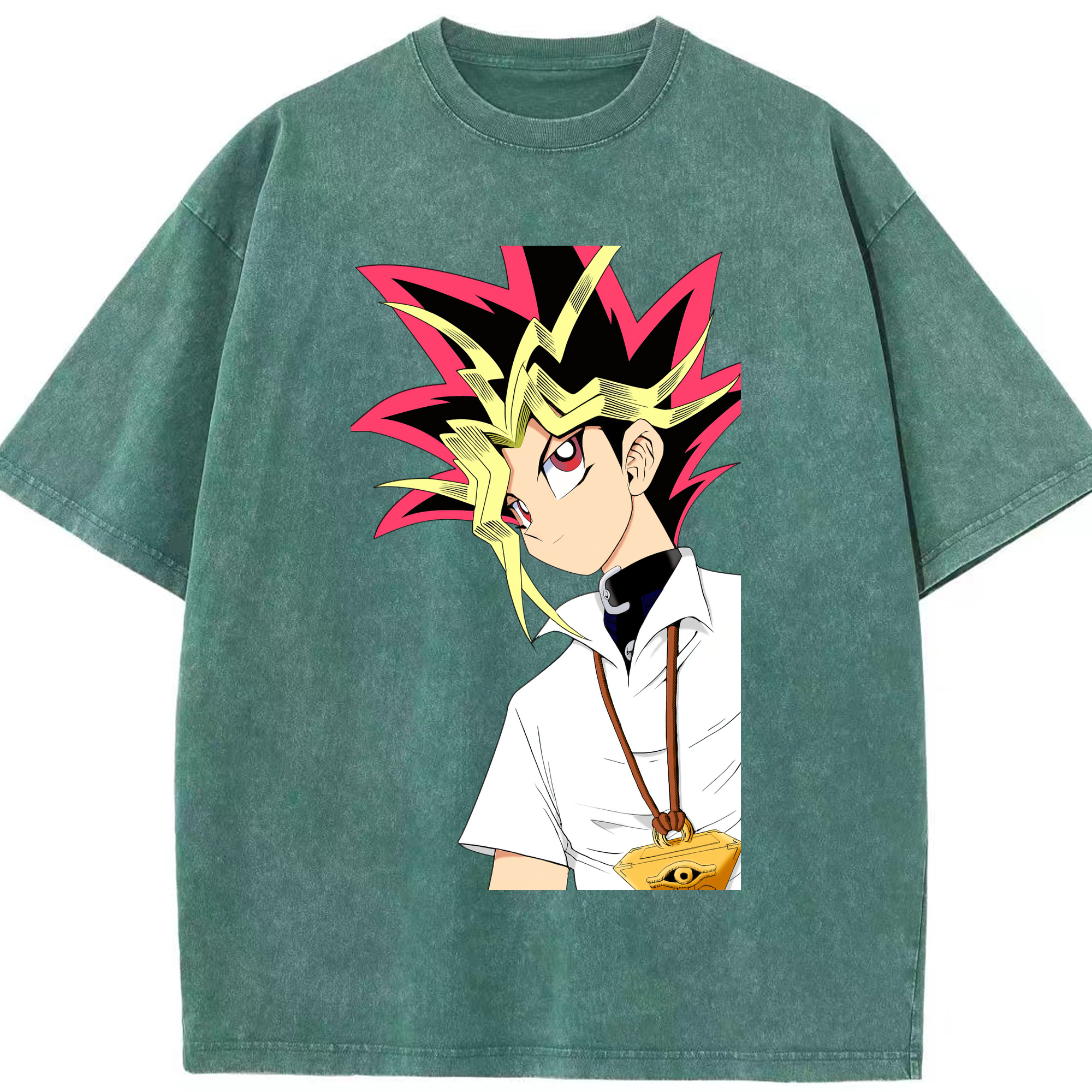 （画像用） 遊☆戯☆王 Yu-Gi-Oh! 綿100% ヴィンテージ風 半袖Tシャツ（フロントプリント）